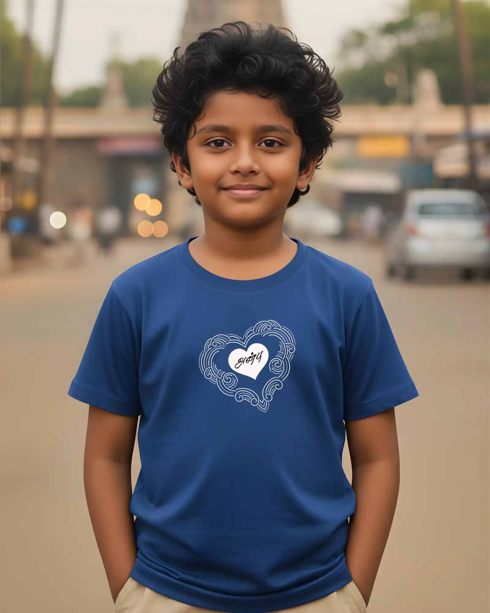 Kids Round Neck Anbu-Royal Blue - image 1