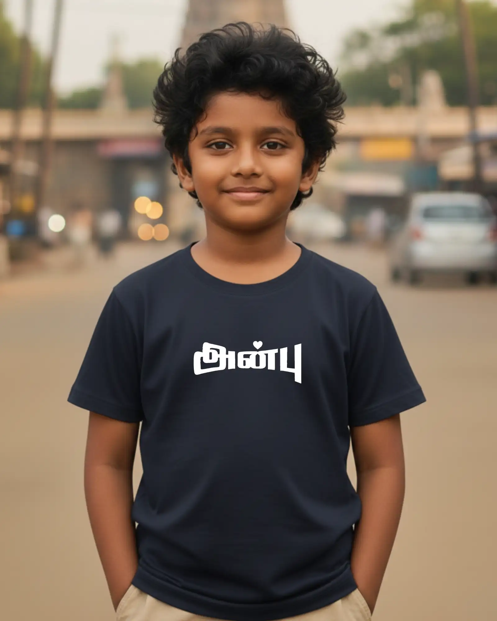 Kids Round Neck Anbu-Navy Blue - image 2