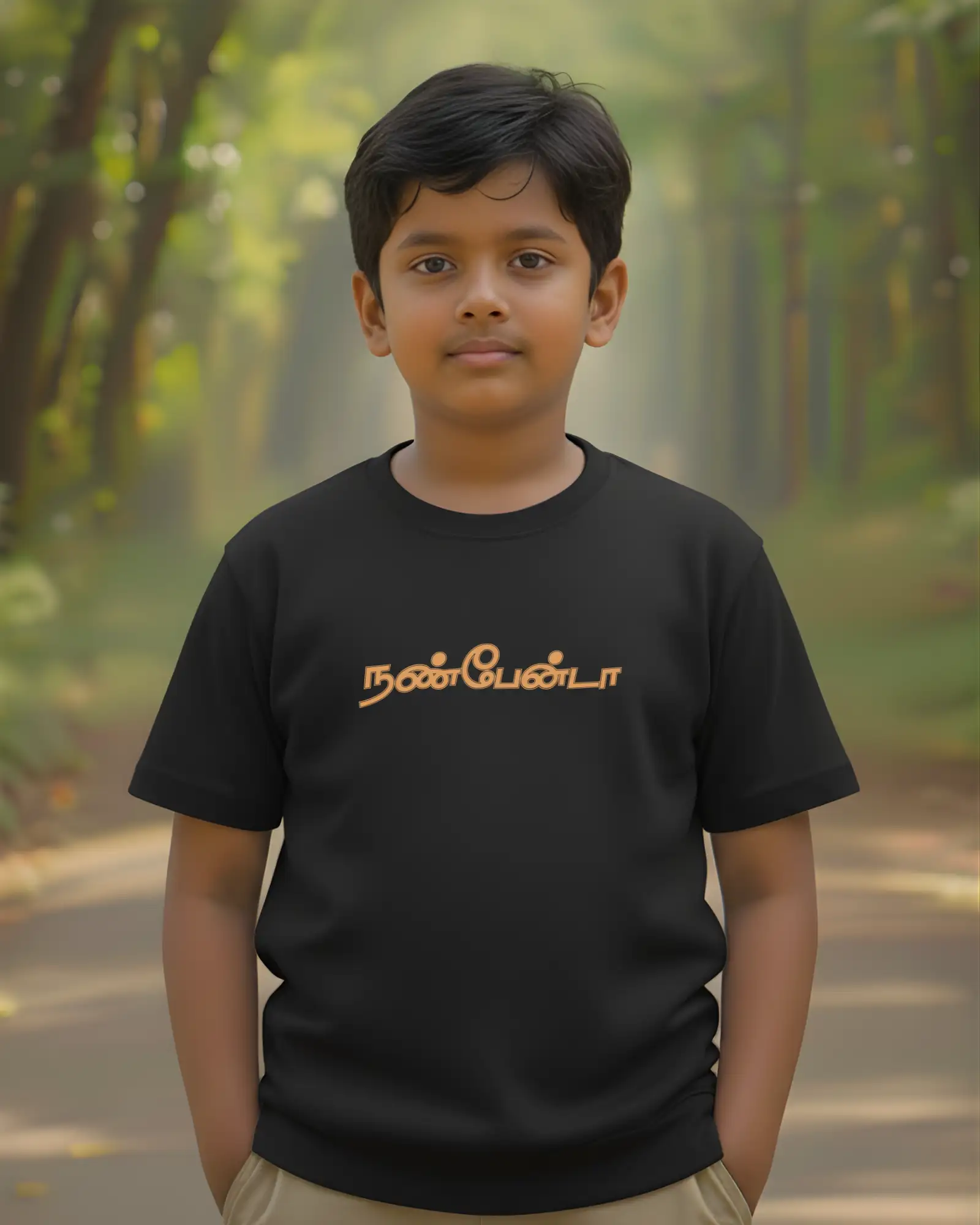Kids Round Neck Nanban - Black - image 1