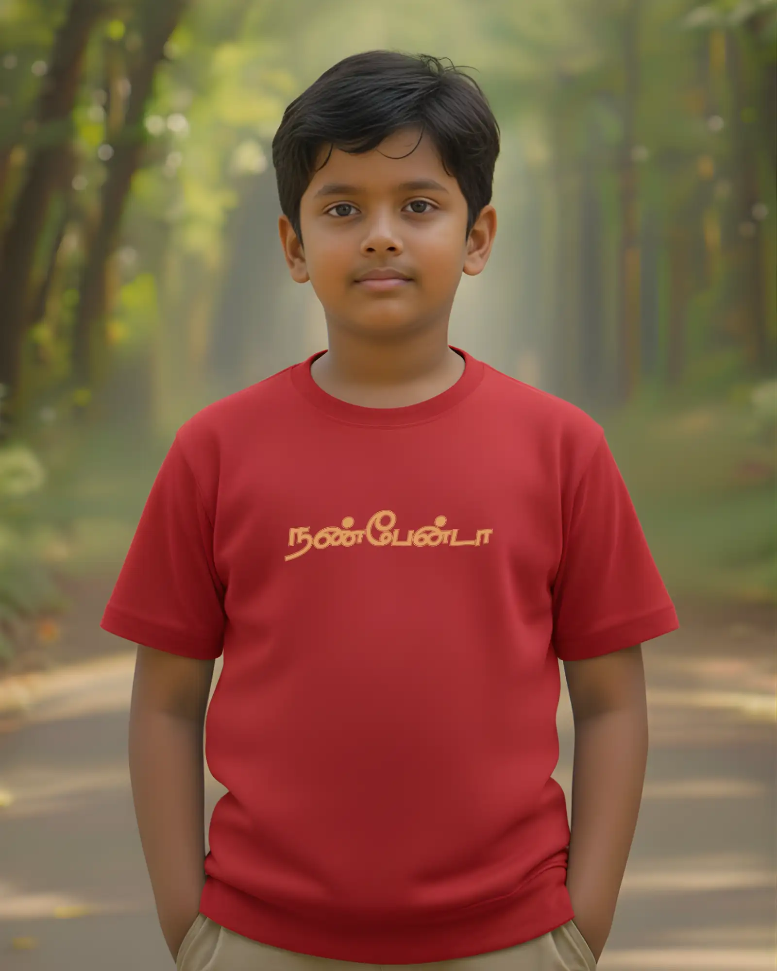 Kids Round Neck Nanban - Red - image 2