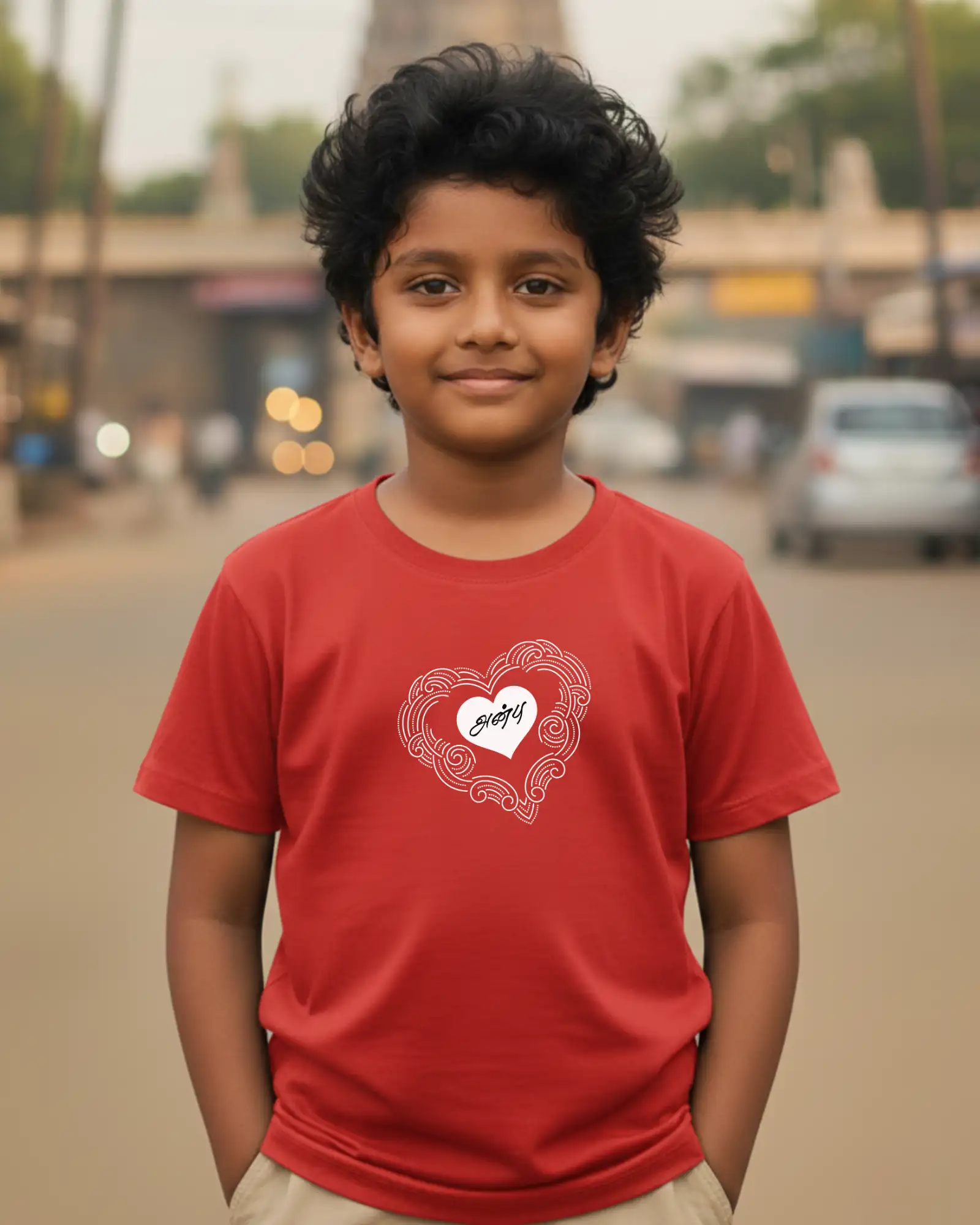 Kids Round Neck Anbu-Red - image 2