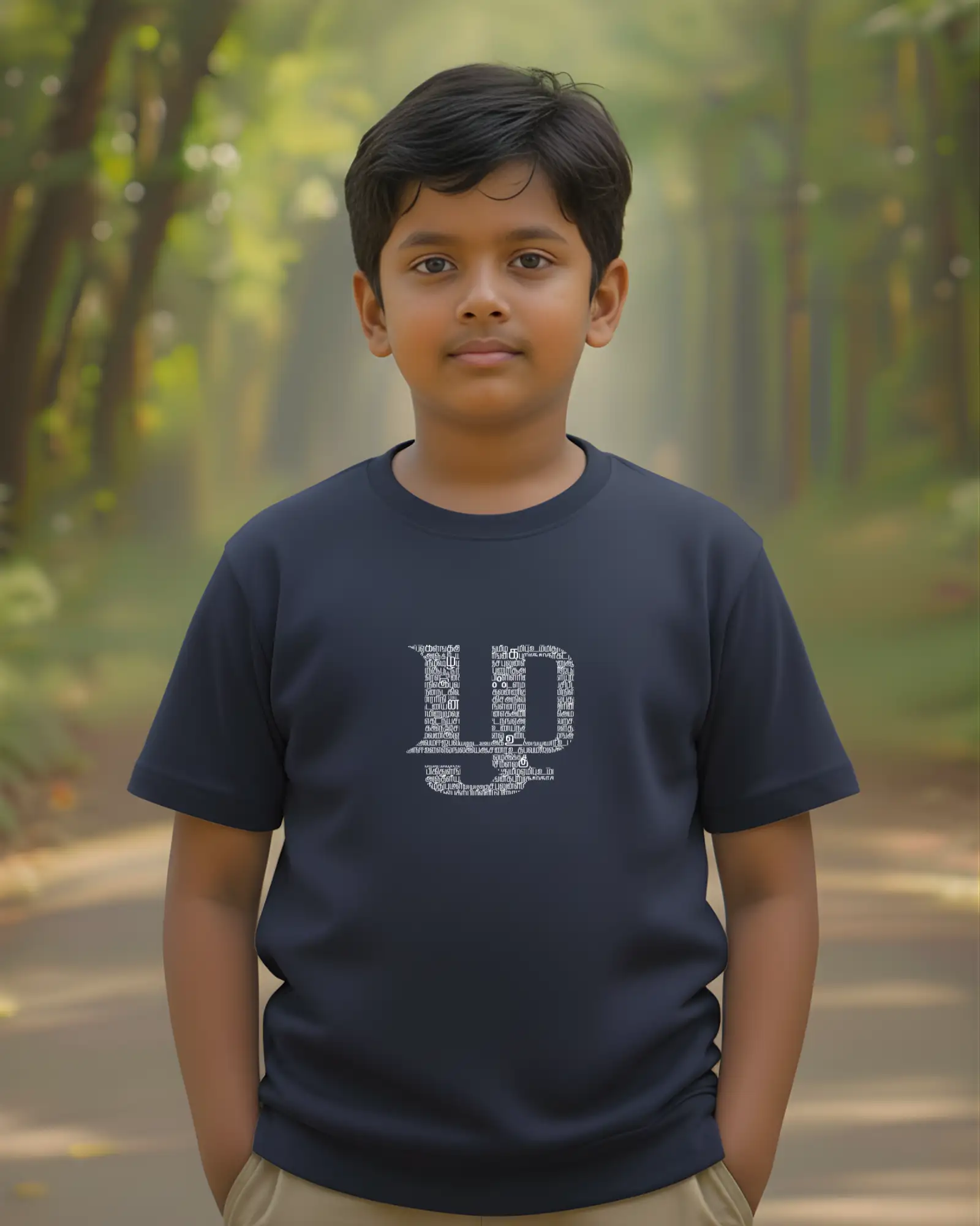 Kids Round Neck Zhal-1-NavyBlue - image 1