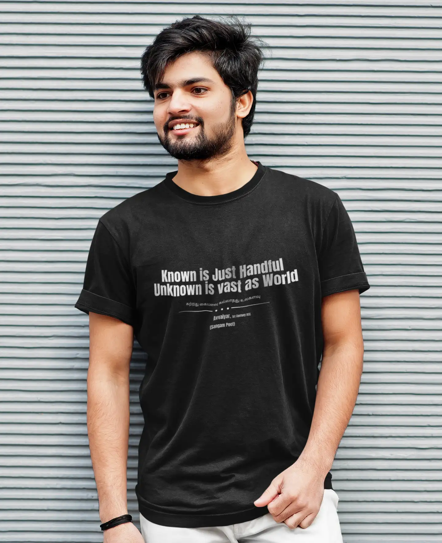 Katrathu Men’s Round Neck T-Shirt - Black image 1