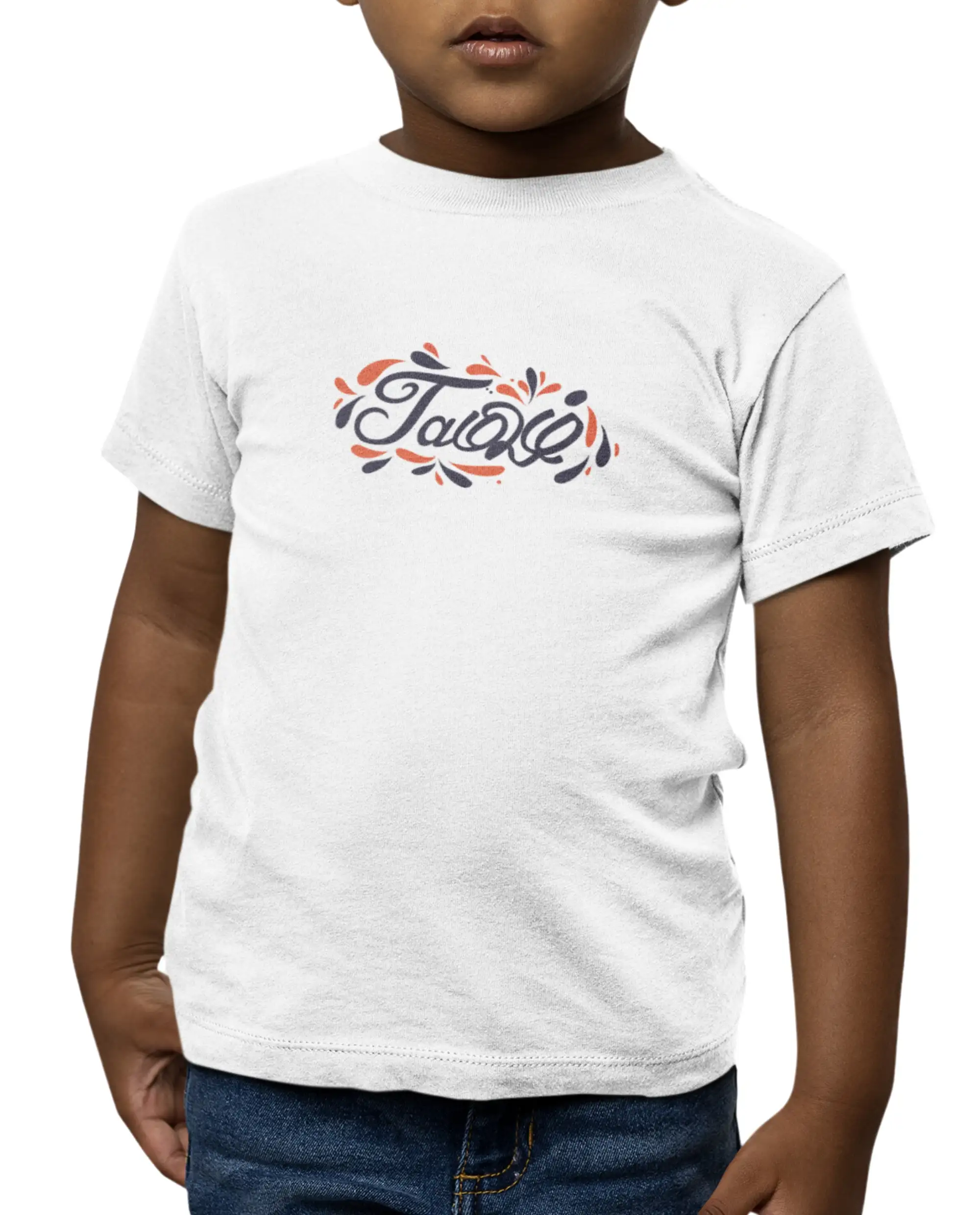 Kids Round Neck - Tamil White image 1