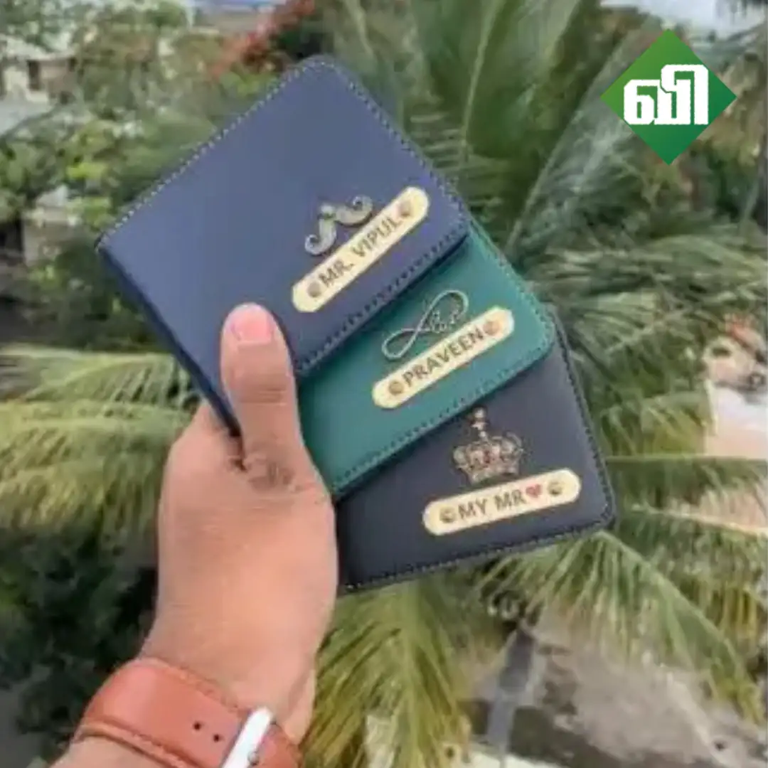 Premium Quality Vegan Leather Wallet Customised with you Name for Men - image 1