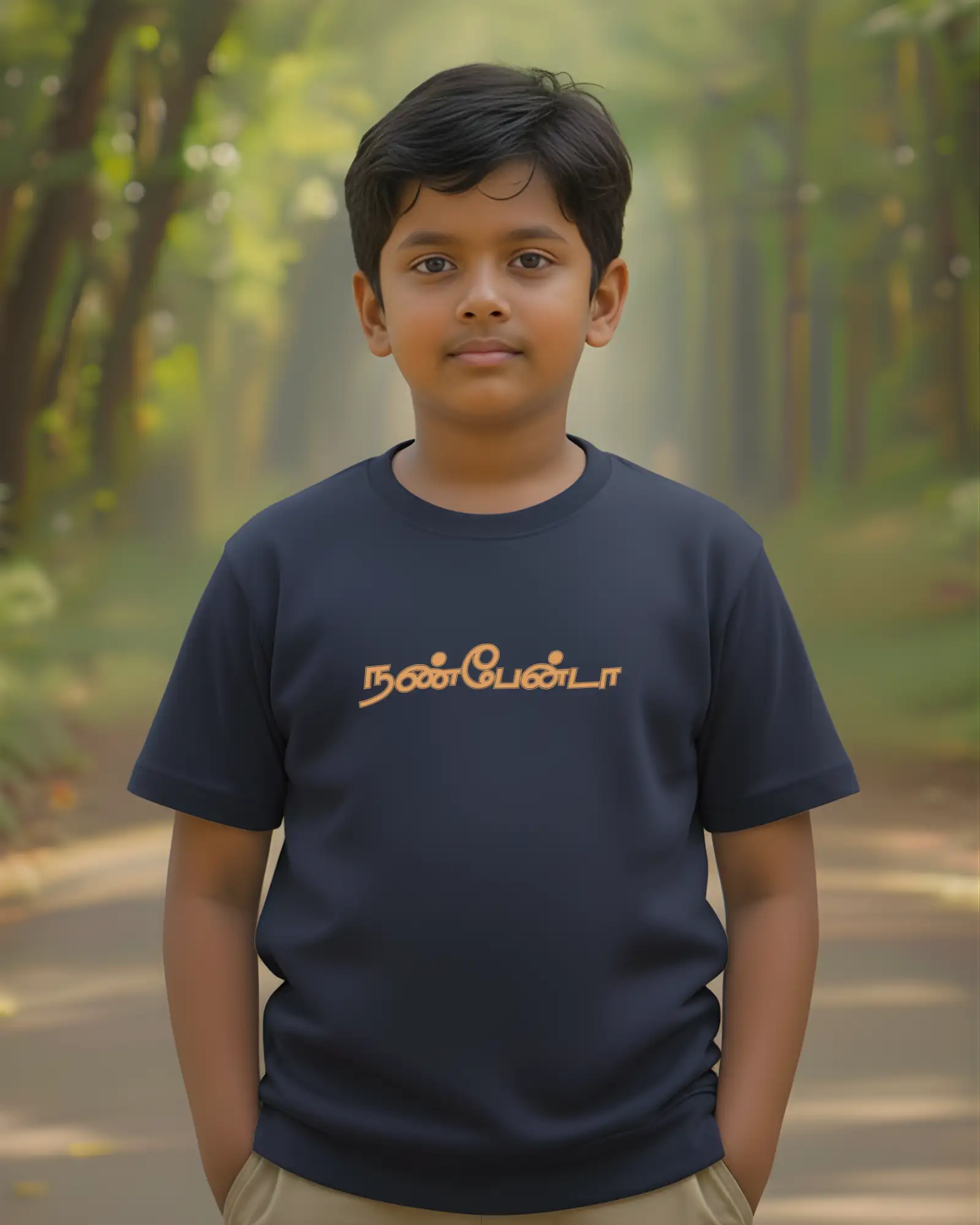 Kids Round Neck Nanban - NavyBlue - image 1