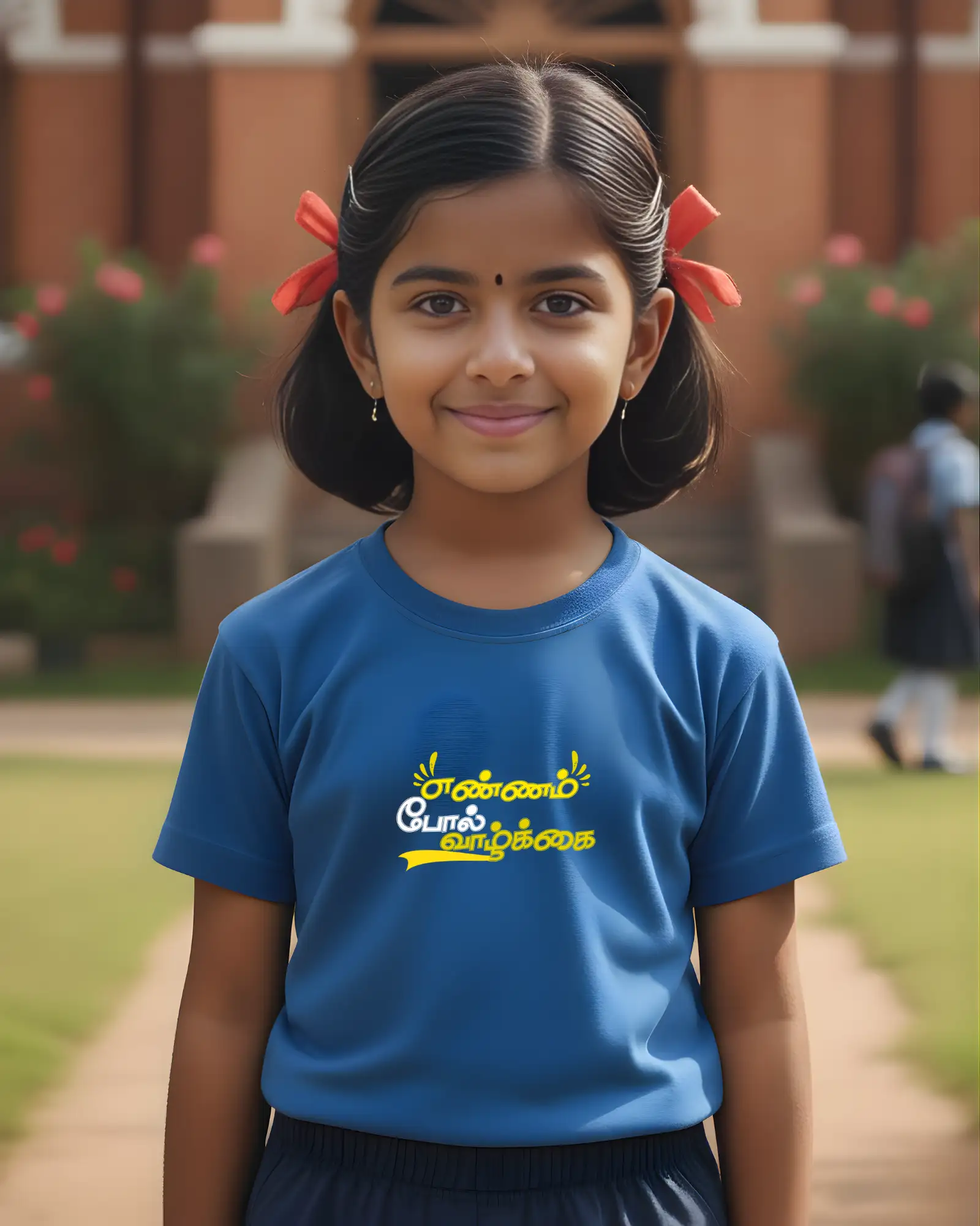 Kids Round Neck Ennam Pol valkai - Royal Blue - image 1