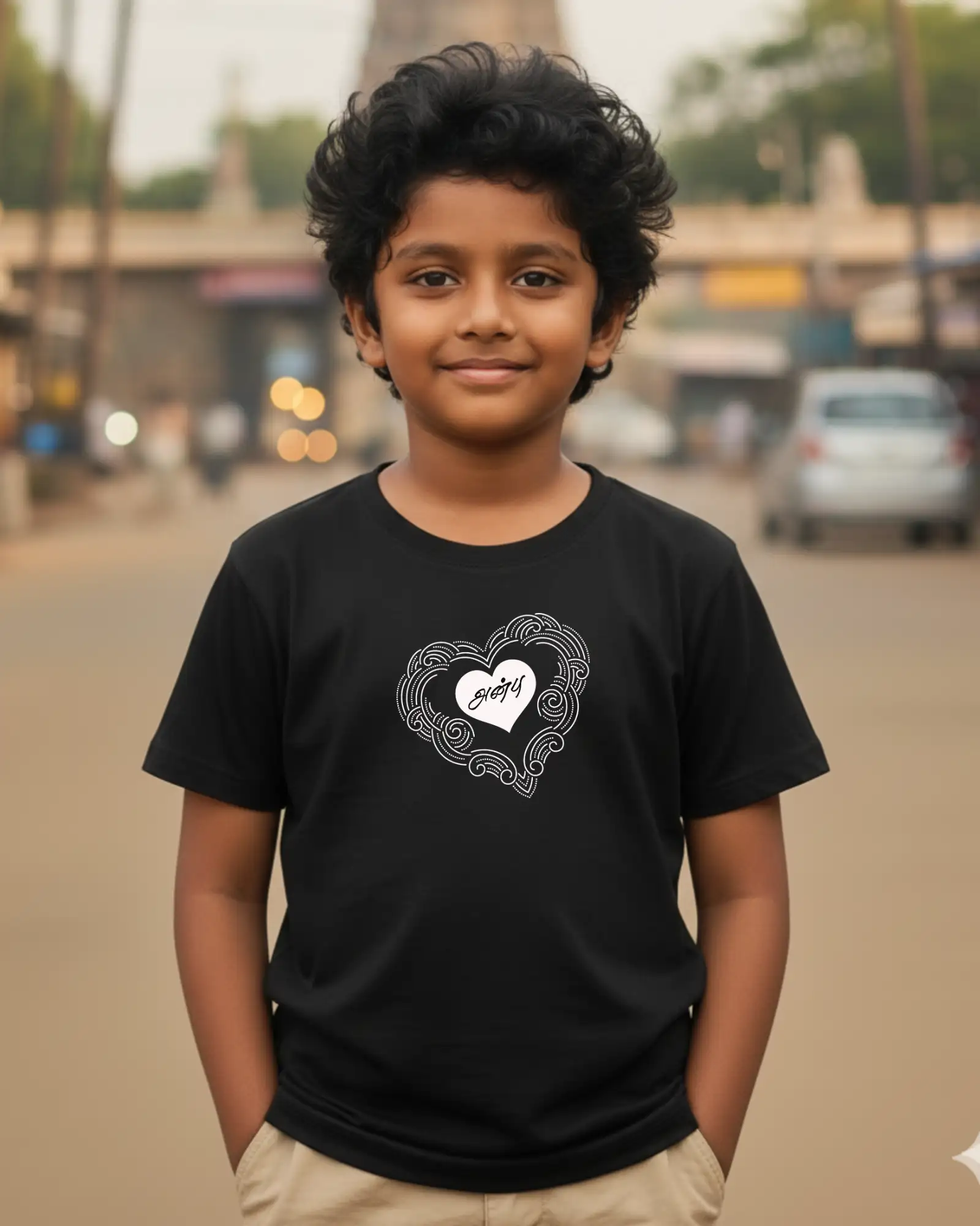 Kids Round Neck Anbu-Black - image 1