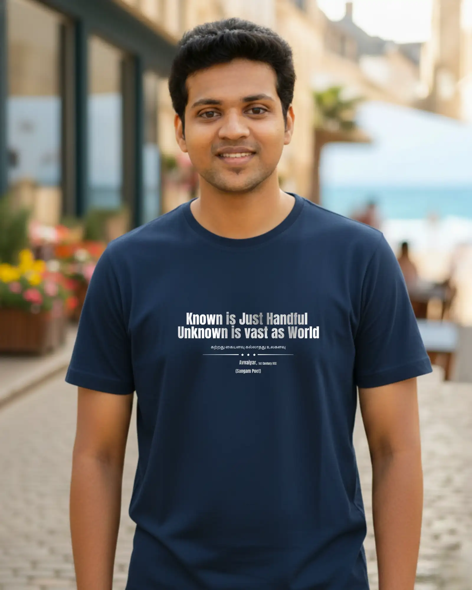 Katrathu Men’s Round Neck T-Shirt - Navy Blue - image 1