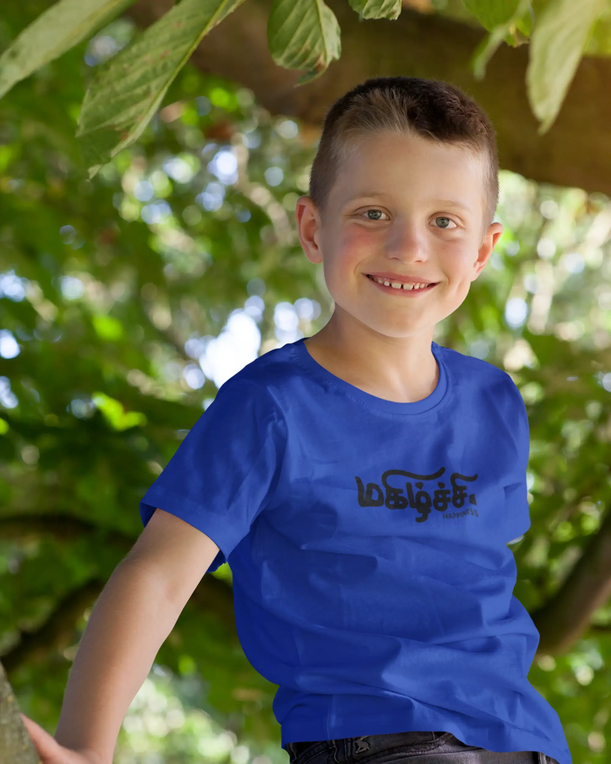 Kids Round Neck Magizhchi-Royal Blue - image 1