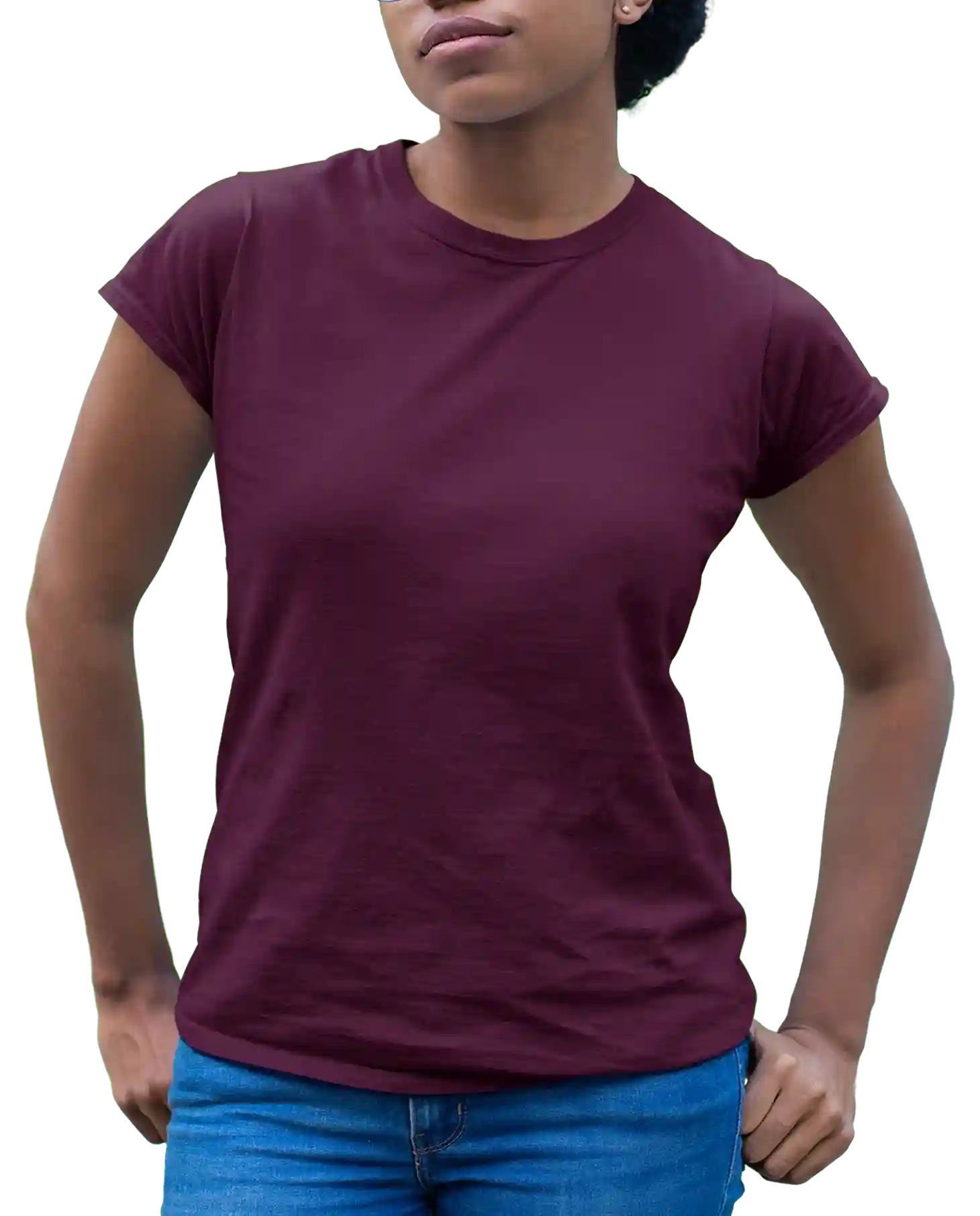 Women Roundneck-Maroon - image 1