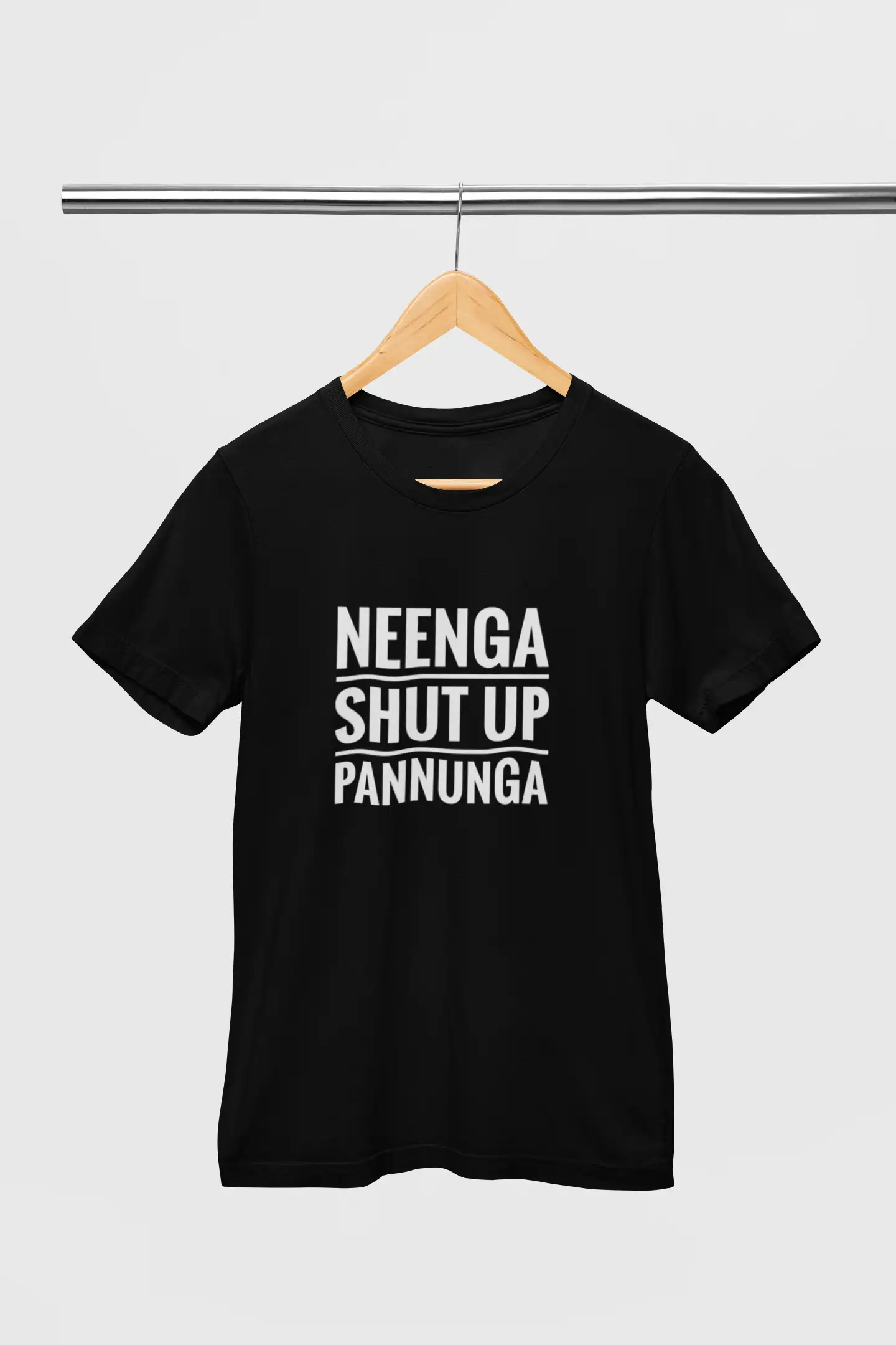 Neenga Shut Up Pannunga Round Neck Black - image 1