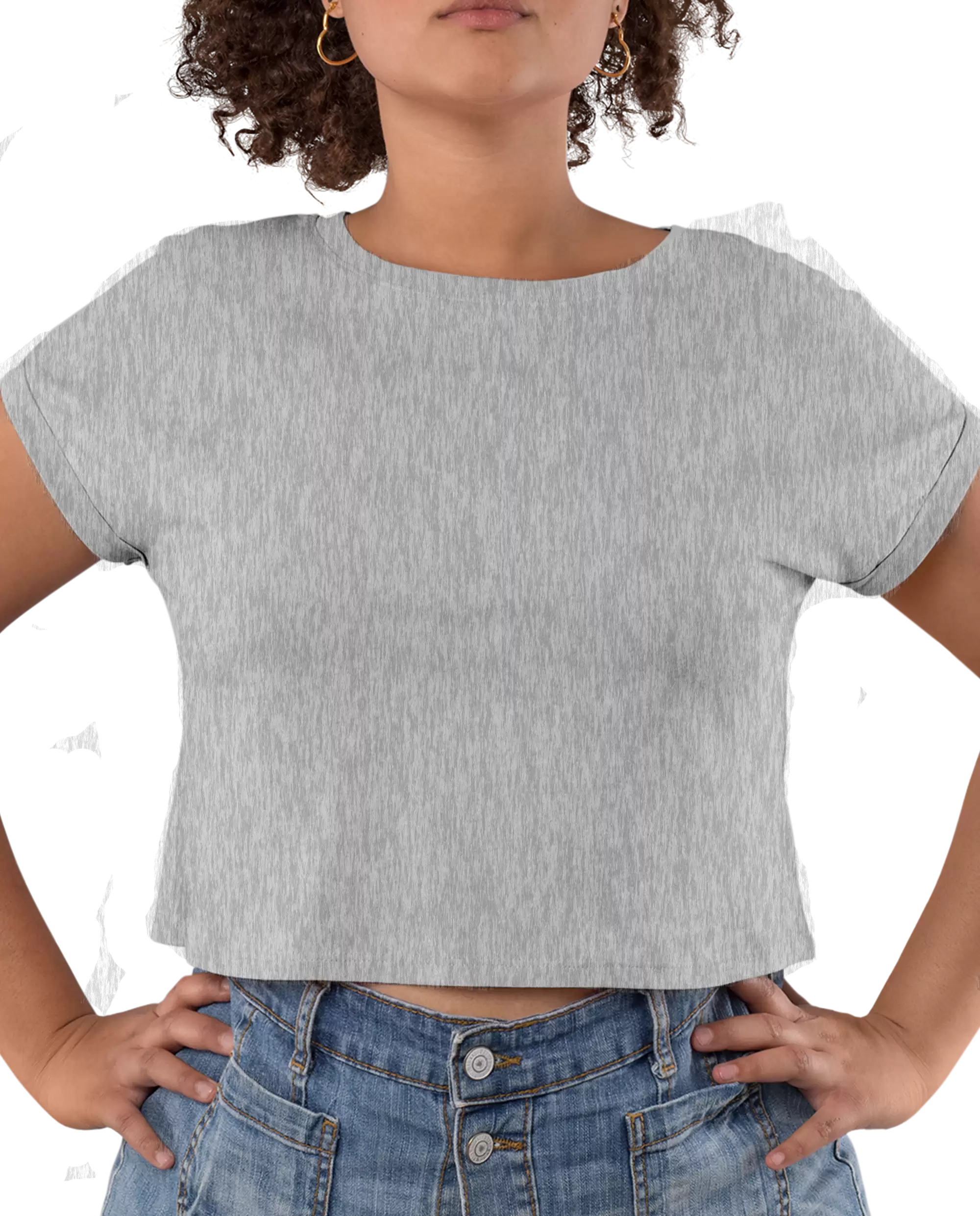 Women Croptops-Grey - image 1