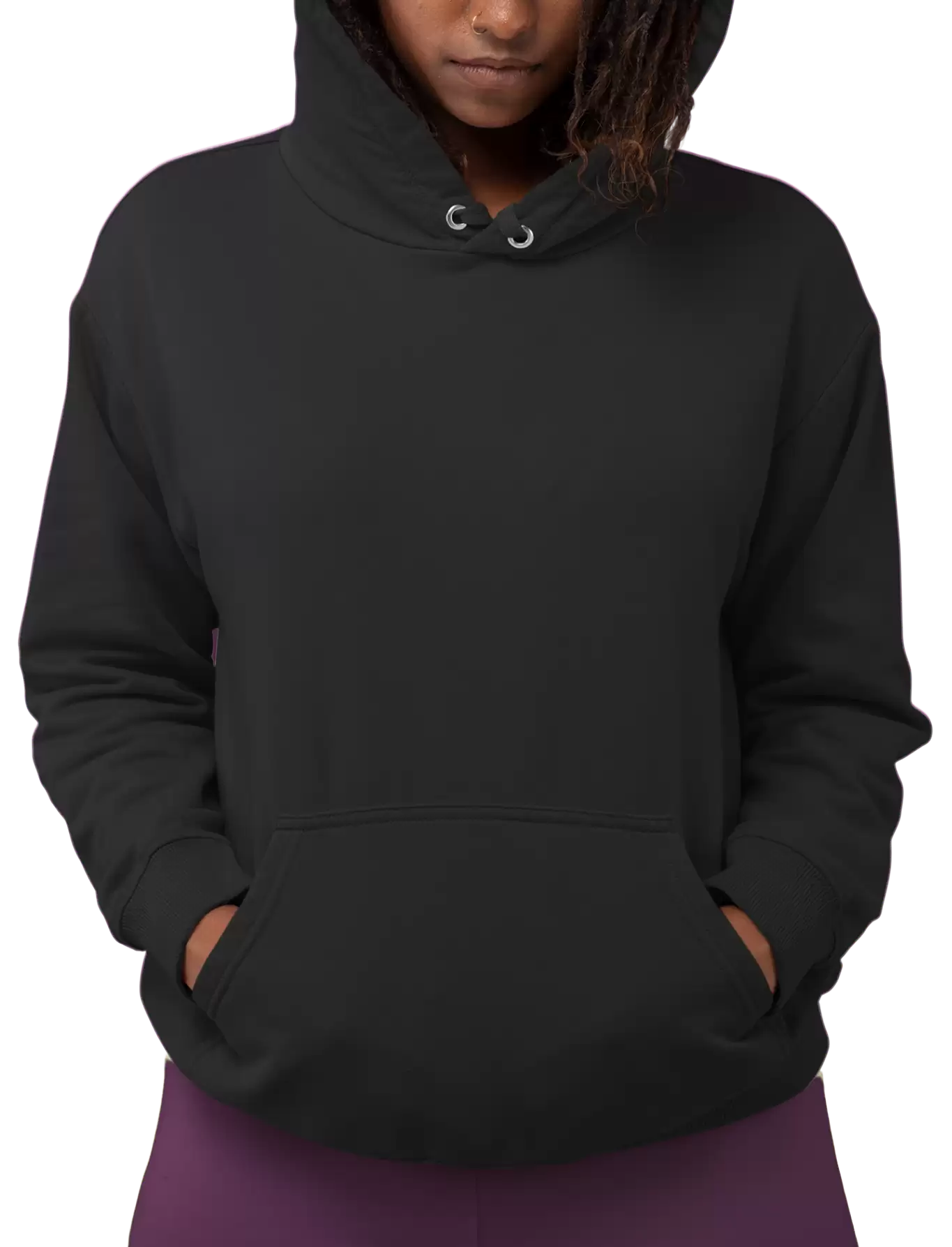 Women Hoodies-Black - image 1